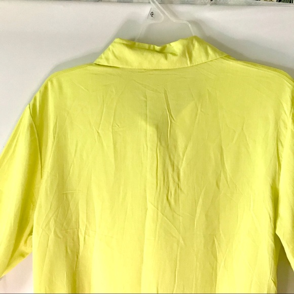 Women’s Yellow Button Down Pocket Blouse - XL - Picture 8 of 10